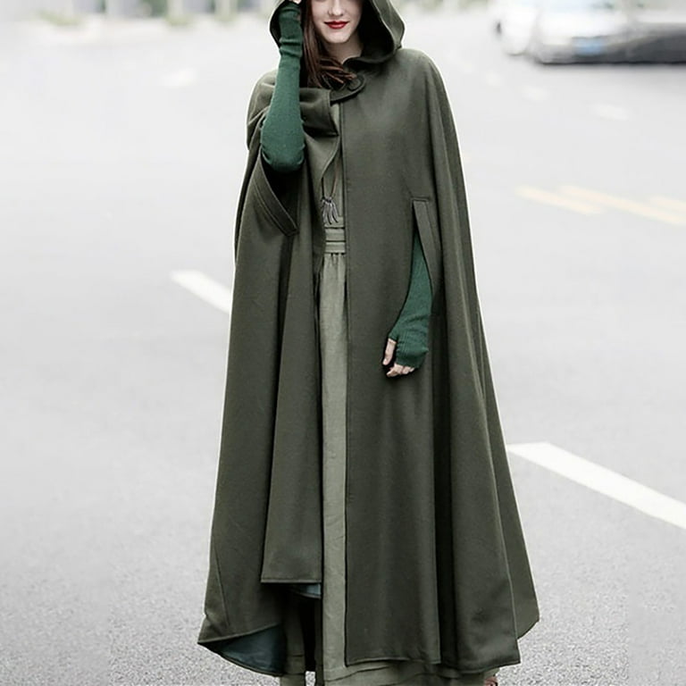 Dezsed Hooded Cloak Unisex Clearance Women Fall Fashion Dezsed Hooded Cloak Unisex Clearance Women Fall Fashion
