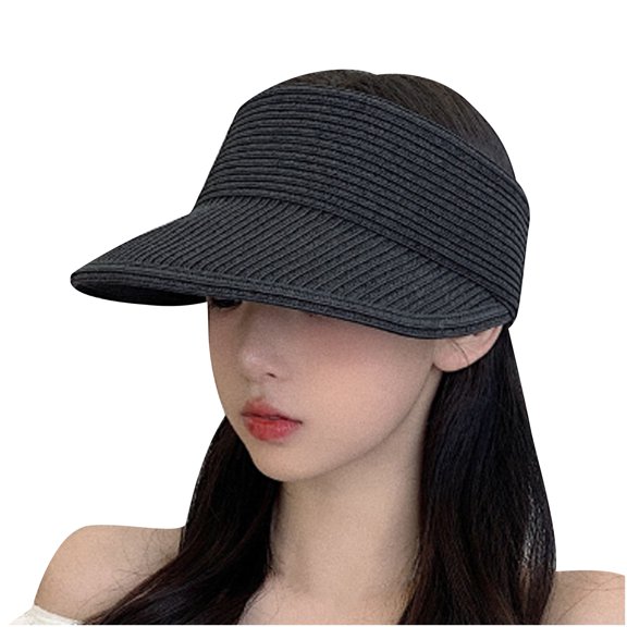 Aoochasliy Winter Hats Clearance Women Sun Hat Solid Ladies Fisherman Wide Roll-up Foldable Elegant Beach Hat