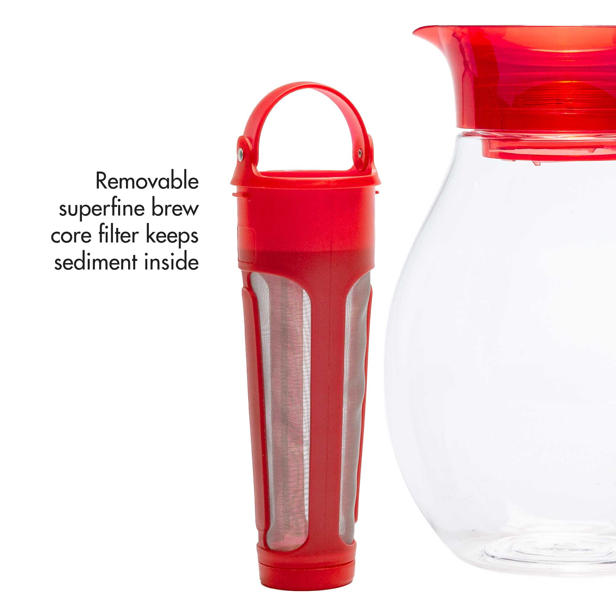 TUPPERWARE One 1 Gallon Infusion Pitcher Infuser 4 Quarts Large Red Iced  Tea New