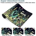 thumbnail image 3 of Coffee Mat, 16" x 24" Cute Flower Theme Coffee Bar Mats for Espresso Machine Station Accessories and Organizer, Hide Stain Rubber Backed Absorbent Dish Drying Pad for Kitchen Counter, Black, 3 of 7
