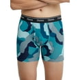 thumbnail image 3 of Hanes Originals Men’s Boxer Briefs, Moisture-Wicking Stretch Cotton, Blues, 6-Pack, 3 of 9