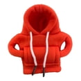 thumbnail image 2 of Funda para pomo de cambio de marchas de coche, decoración con capucha, mini sudadera con capucha para palanca de cambios Naranja, 2 of 6