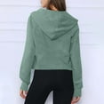 thumbnail image 3 of Lindreshi Womens Fall Fashion Hoodies for Women Women Half Zip Cropped Hoodies Fleece Quarter Zip Up Pullover Sweatshirts Winter Clothes Outfits Sweater Coat, 3 of 6