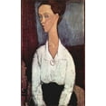thumbnail image 2 of Modigliani, Amedeo 13x18 Black Ornate Wood Framed with Double Matting Museum Art Print Titled - Portrait of Lunia Czechowska, 2 of 4