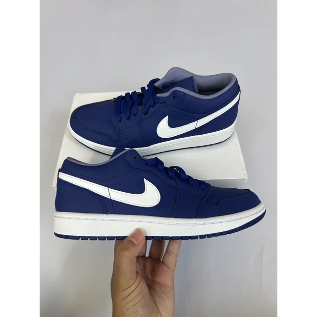 Ni - ke Ni - ke Air Jordan 1 Low SE Deep Royal Blue White DA8008-401 Women’s 10 Men’s 8.5