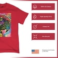 thumbnail image 4 of Tee Hunt Dean Russo Colorful Parrot T-Shirt Exotic Bird Beak Feather Men's Tee, Red, Large, 4 of 5