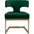 thumbnail image 3 of Meridian Furniture Alexandra Green Velvet Dining Chair, 3 of 5