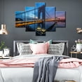 thumbnail image 3 of TISHIRON 5PCS Framed Canvas Wall Art Set,60"x40" George Washington Bridge Canvas Art Decor, 3 of 7