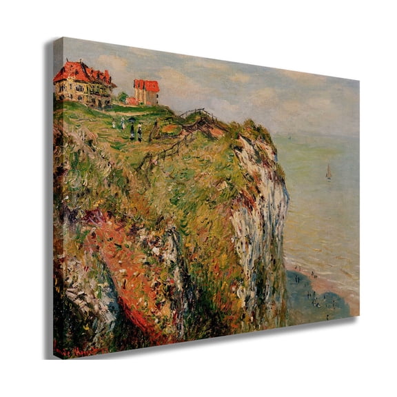 Monet "Cliff at Dieppe" (1882) Canvas Print