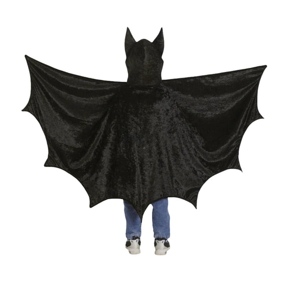 Generic Kids Plush Bat Cape Soft Fuzzy Bat Wing Cloak With Ears Halloween Accessory For Kids Toddler Boys Girls Photo Prop
