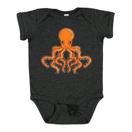 

Inktastic Orange Octopus Gift Baby Boy or Baby Girl Bodysuit
