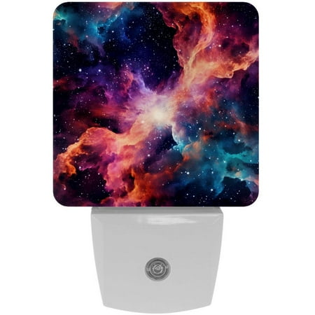 

Galaxy Space Planet Pattern 2 Pack Night Lights Plug Into Wall Decorative With Auto Dusk-To-Dawn Sensor LED Night Light For Kids Adults Rooms Toilet Hallway Stairs