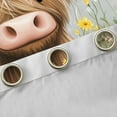 thumbnail image 4 of Homewish Kawaii Highland Cow Black Out Curtains, Rustic Farmhouse Animal Curtains Pack of 2 (42x63 Each), Groovy Flower Bedroom Curtains, Curtains Blackout Decor, 4 of 6