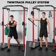 thumbnail image 3 of ALLVIATE 7‑in‑1 Power Cage Squat Rack, Smooth Aluminum Alloy Pulley System, 2000lbs Heavy‑Duty Compact Home Gym, Dual Independent 2:1 Cable Crossover, 3 of 9