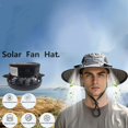 thumbnail image 5 of ibiyuan Solar Fan Hat Wide Brim Hat Wide Brim Sun Hat with Fans Solar Powered Fan Hat Fishing Hat Baseball Cap 2-In Hands-Free Hat Fan Womens Sun Hat for Outdoor Fishing, Camping, Hiking, 5 of 7