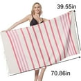 thumbnail image 3 of SDJMa Turkish Beach Towel with Tassels Oversized 39x71in Cotton Sand Free Quick Dry Towel Extra Large Turkish Towel Light Travel Towel for Adults Beach Gifts Beach Accessories, 3 of 9