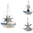 thumbnail image 3 of Helmsman Starfish Lifebuoy Timón Veleros Decoraciones Resina Artesanías para el hogar Oficina Adornos de escritorio Inevent WJ1768-01, 3 of 6