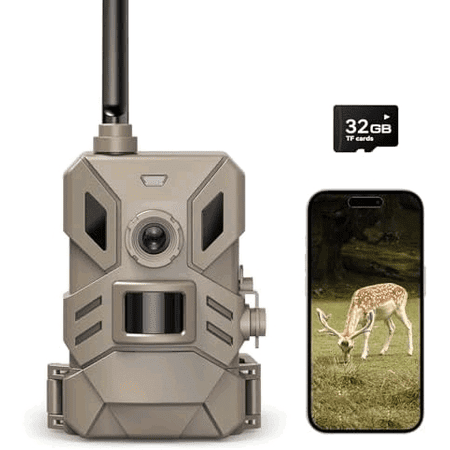 4G Cellular Trail Camera 36MP Hunting Camera with No Glow 940nm IR Led Night Vision HD Video IP66 Waterproof Game Cam 90FT Flash Range Wildlife Monitor$$Other