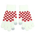 thumbnail image 2 of Eoperou 1 Pair Full Finger Gloves Checkerboard Pattern Vivid Color Windproof Wear Resistant Super Soft Keep Warm Yarn Unisex Winter Warm Outdoor Gloves for Camping, 2 of 8