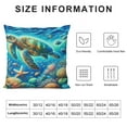 thumbnail image 5 of COMIO Watercolor Sea Animal Turtle Throw Pillow Covers Cushion Decorative Square Pillow Cases for Couch Sofa Bed, 5 of 5