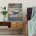 thumbnail image 5 of Blue Whale Rustic Wood Canvas Print, Wall Art for Living Room, Bedroom, Cafe, Beach House, Nautical Theme, Office, 5 of 8