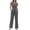 Dark Gray, variant on Ekouaer Women's 2 Piece Lounge Sets Ruched Short Sleeve Top and Wide Leg Pants Loungewear Tracksuit Sets with Pockets