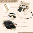 thumbnail image 3 of FORMRS Women Crossbody Purse with Chain Strap Vegan Leather Shoulder Handbag, Beige Autumn Leaves, 3 of 7