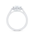 thumbnail image 2 of Rosec Jewels Certified Lab Grown Diamond Floral Engagement Ring 2Ct (8 mm, EF-VS Quality), 14K White Gold, US 8.00, 2 of 8