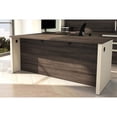 thumbnail image 4 of Atlin Designs Executive Desk in White Chocolate and Antigua, 4 of 4