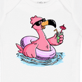 thumbnail image 4 of Inktastic Flamingo with Sunglasses Pool Float and Drink Boys or Girls Baby Bodysuit, 4 of 5