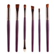 thumbnail image 1 of Pinceles de maquillaje de sombra de ojos sintética suave 6 piezas Púrpura Café morado jinwen pinceles de maquillaje de ojos, 1 of 5