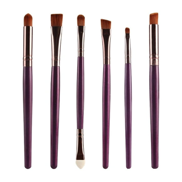 Cepillos de Maquillaje de Ojos Suaves Aplicador de de Ojos Definidor en Polvo Kit de Cepillo - morado Café morado