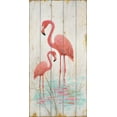 thumbnail image 2 of Fisk, Arnie 9x14 White Modern Wood Framed Museum Art Print Titled - Flamingo Duo, 2 of 4