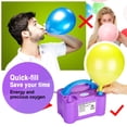 thumbnail image 2 of Bomba de Aire Eléctrica para Globos AGPTEK 600W 110V Portátil Morado, 2 of 9