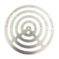 thumbnail image 3 of Regla de dibujo de artesanía en cuero, plantilla de medición duradera, agujero circular, esquinas redondas, profesionales de precisión, herramienta de Macarena Plantilla de corte, 3 of 8