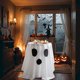 thumbnail image 1 of Mantel de Halloween con Diseño de Calabaza y Flores, Ideal para Mesas de Té y Fiestas., 1 of 7