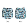 thumbnail image 6 of Uemuo Sea Marine And Lighthouse Pattern Women's Athletic Shorts High Waisted Running Shorts with Liner Pockets Gym Elastic Workout Shorts-Large, 6 of 9