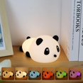 thumbnail image 2 of SHAR 1pc Cute Panda Night Light - 7 Colors, Silicone Touch, Rechargeable LED, 2 of 5