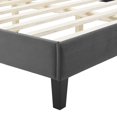 thumbnail image 4 of Modway Sienna Performance Velvet Queen Platform Bed in Charcoal, 4 of 10