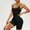 Black, variant on Women's Fashion Modern Spandex Sleeveless Romper, Skinny Leg Silhouette, Spandex Fabric, Skinny Leg Shorts Romper for Workout, Athletic, Spring & Summer