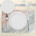thumbnail image 3 of Ambesonne Marble Print Place Mats Set of 4, Onyx Scratches, Standard Size, Pale Grey Peach, 3 of 6