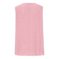 thumbnail image 4 of Camiseta Irregular de Color Sólido Casual de las Mujeres sin Mangas, Elegante Tanque Asimétrico para el Uso Diario de la Primavera, 4 of 9