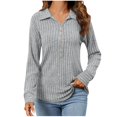 thumbnail image 1 of yoeyez Tunique en Tricot pour Femmes, Chandails à Manches Torsadées Patchwork, Col Ras du Cou Raglan, Chemises à Manches Longues, Hauts de Mode d'Automne 2024, Gris G, 1 of 6