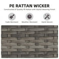 thumbnail image 3 of PARKWELL 2PCS Patio Wicker Ottoman Seat Foot Rest Side Table with Cushions for Indoor Outdoor,Navy, 3 of 8