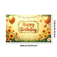 thumbnail image 4 of Floral Design Birthday Banner Sunflower Theme Decorative Lights for Birthday Party Celebration Event Decor, 4 of 9