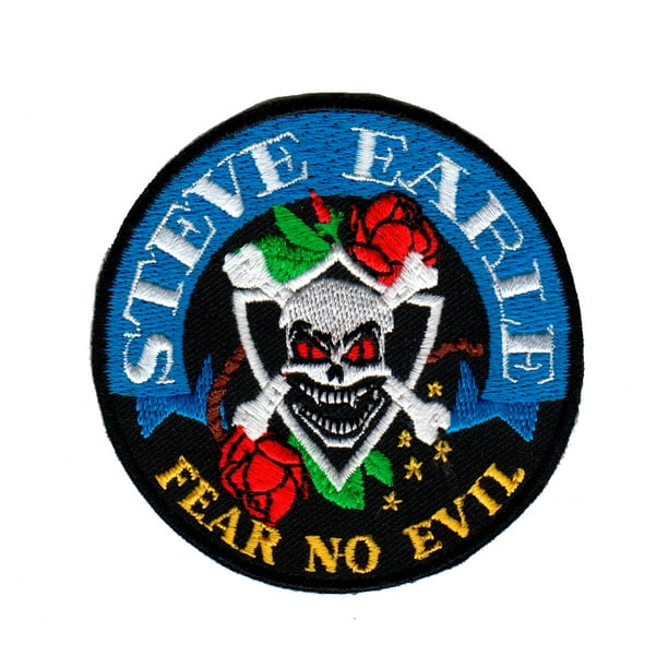 Steve Earle Fear No Evil Patch Skull Crossbones Country Rebel Iron On ...