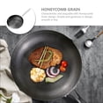 thumbnail image 3 of Raindrops Honeycomb Grain Wok Nonstick Silver 1Pcs for Versatile Cooking Needs, 3 of 8