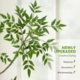 thumbnail image 2 of Artificial Plants Indoor,7 ft Tall Faux Floor Plant in Pot, Nandina Artificial Tree with White Planter for Home Decor Office Living Room, 2 of 9