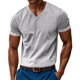 thumbnail image 1 of pstuiky camiseta de hombre, Blusa informal de cuello redondo y manga corta de color liso para hombre camisetas de hombre s, 1 of 7