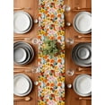thumbnail image 6 of Burlap Table Runner 70 Inches Long, Spring Poppy Daisy Flower Non-Slip Kitchen Table Runners for Dining Room Everyday Use Party Table Decorations Pastoral Colorful Floral Plant, 6 of 9